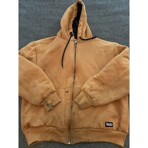 Walls Workwear Hoodie Mens Med Brwn Full Zip Work Jacket W35980N Read